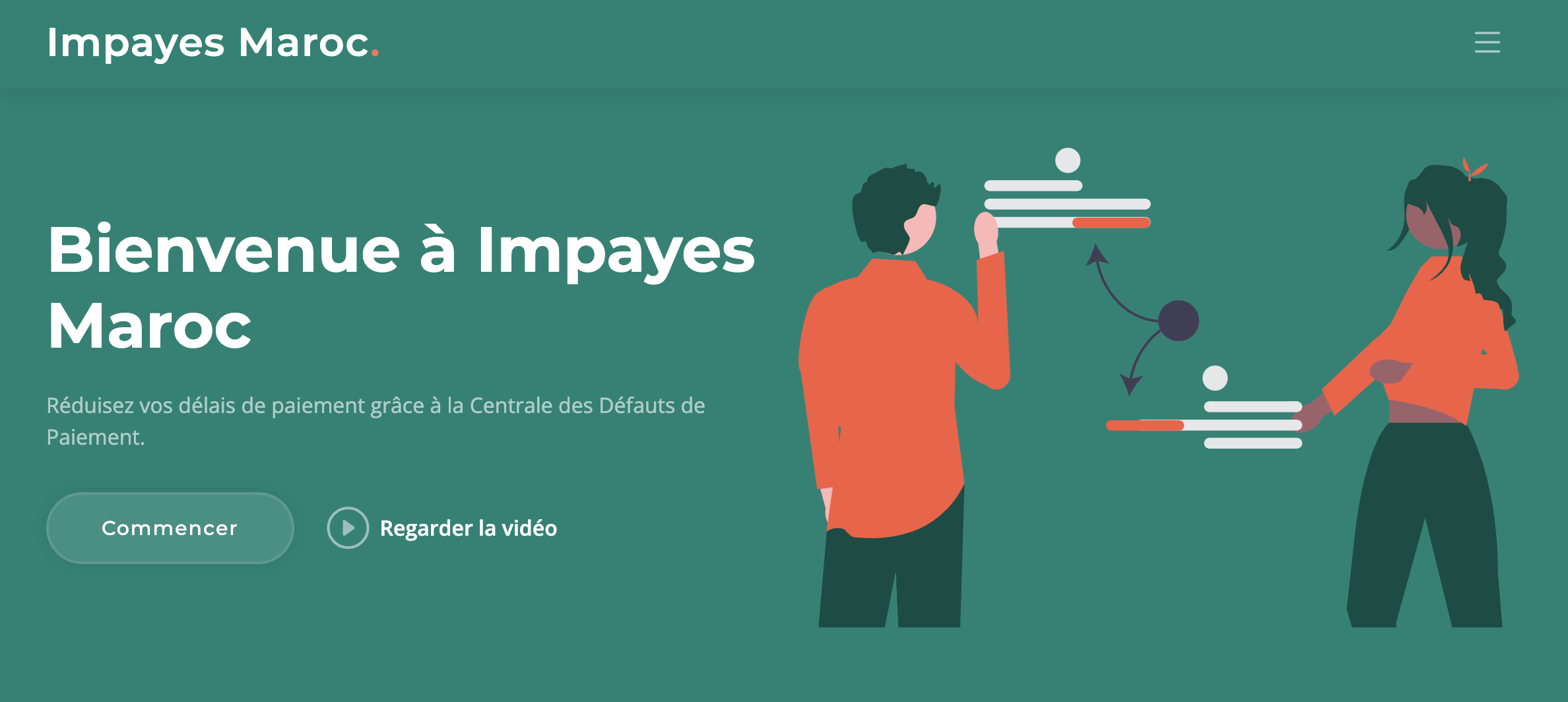 Impayes Maroc: Centralized Debt Management and Recovery Platform for Businesses slide 1